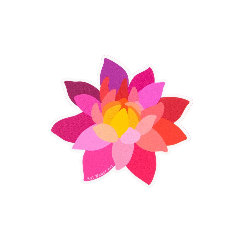 Vinyl Stickers by Kat Weber Art - Dahlia